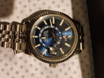 Rolex sky dweller blue dial watch