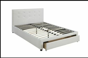 Queen bed with storage drawer