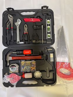 Task Force Hand Tool Kit with Case - Missing One Pair of Pliers