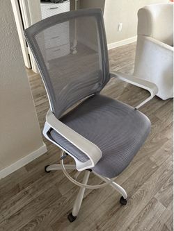 Gray office desk chair