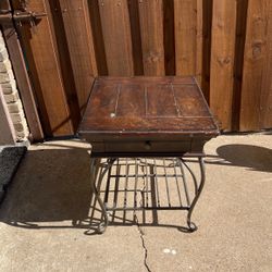 Wood End Table 