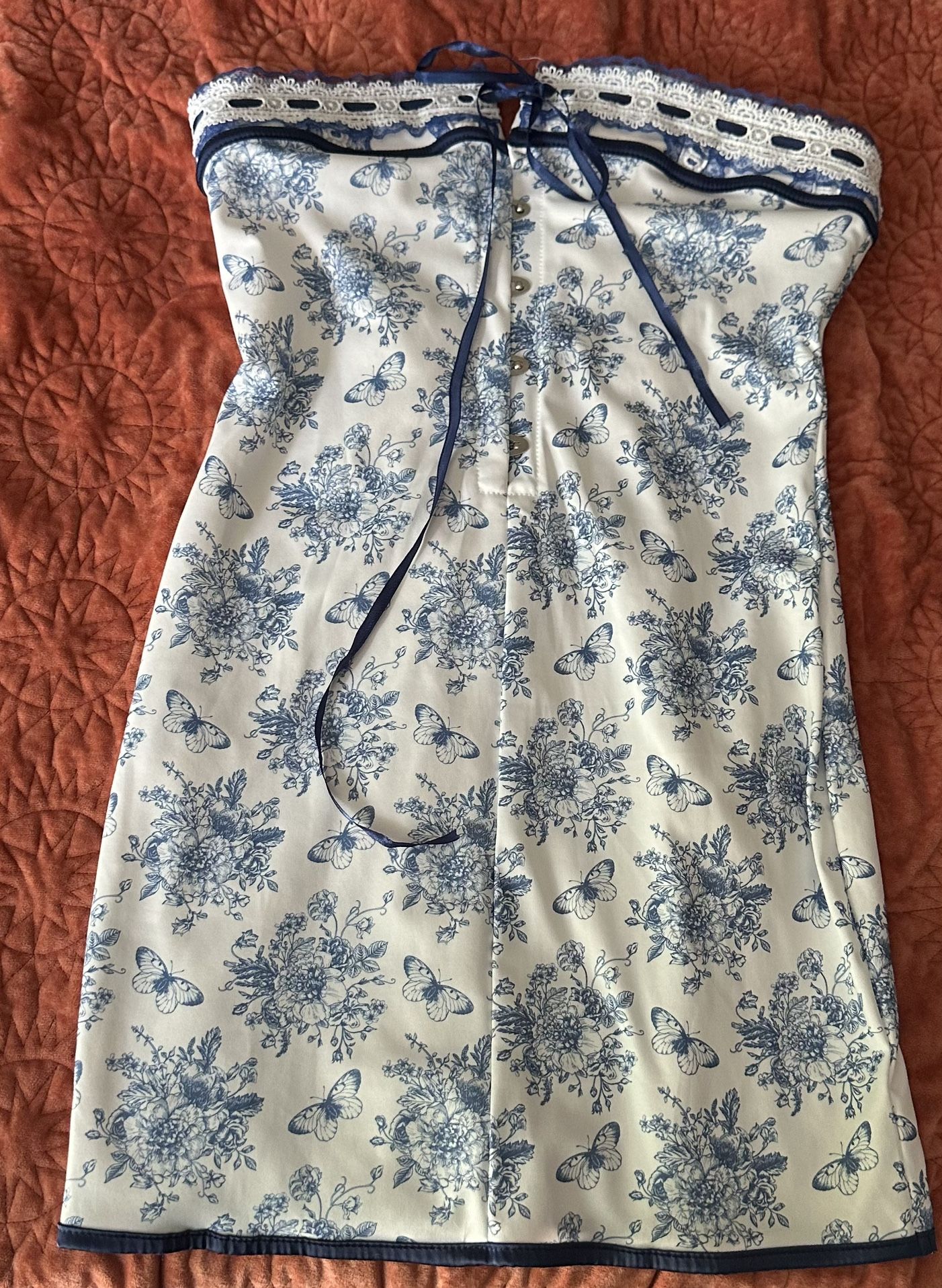 Floral and Butterfly Print Dress
