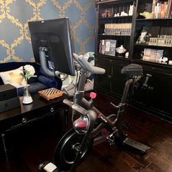 Full Peloton Bike Package with Shoes, Mat, and Accessories