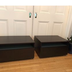 DWR Design Within Reach Leggero Nightstands, Made In Italy