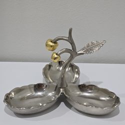 Divided Serving Dish Tray Snack Appetizer Metal India