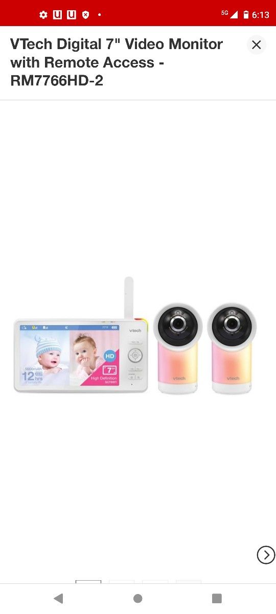 V Tech Camera smart wifi 1080p Baby Monitor