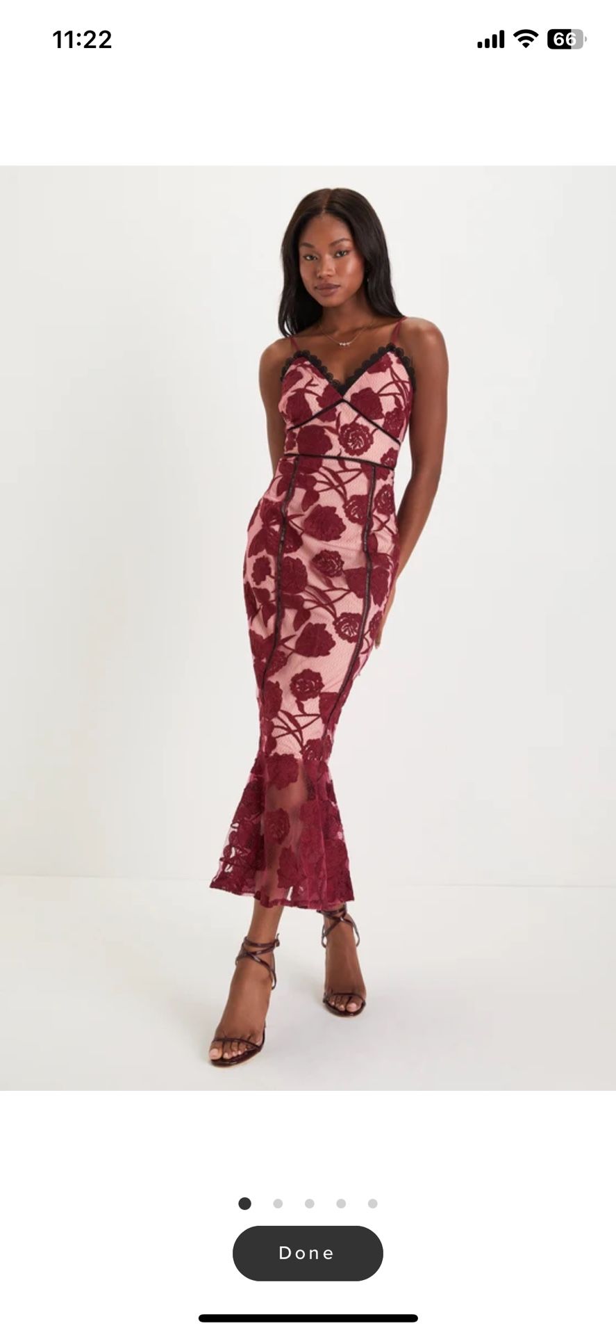 Floral Midi Mermaid Dress