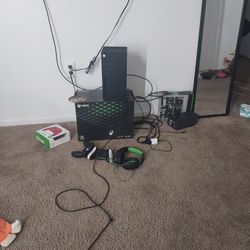 Xbox series X with headphones