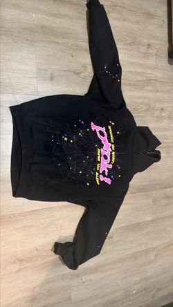 Sp5der Black Graphic Hoodie
