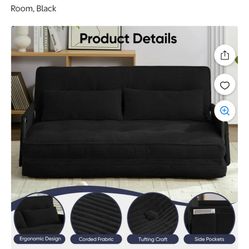 Small Black Couch Futon