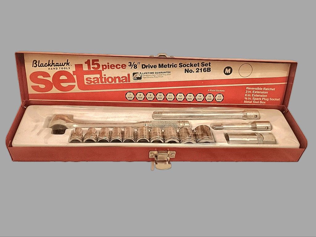 3/8 inch drive, 6 point HEX Socket Set