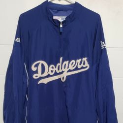Majestic Los Angeles Dodgers Warmup  Jacket cool base pullover mens size XXL