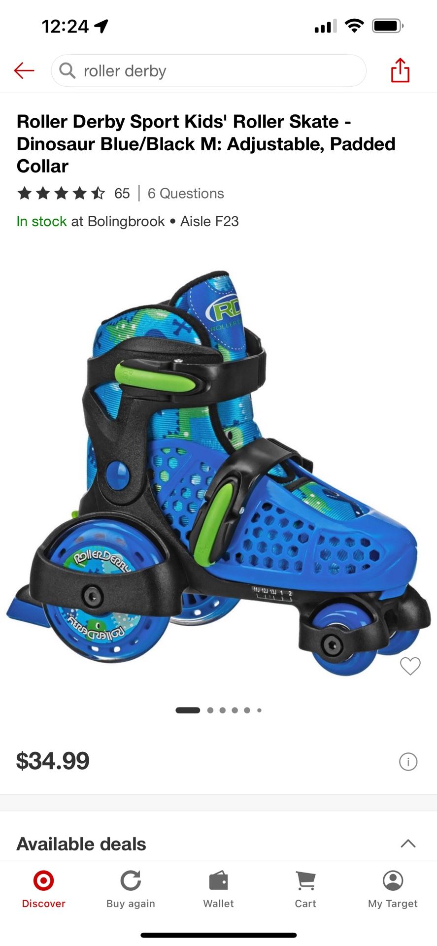 Roller Derby Adjustable Roller Skate