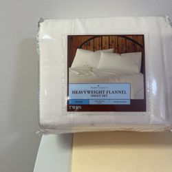 Twin:  Heavyweight Flannel -Sheet Set