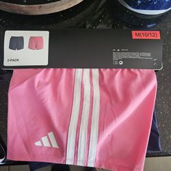 Girls Adidas 2 Pack Shorts