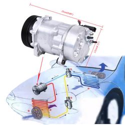 A/C Compressor and Clutch Fits Audi & Volkswagen Models OEM SD7V16
