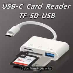 USB-C to SD/TF/Micro SD Card Reader  Adapter