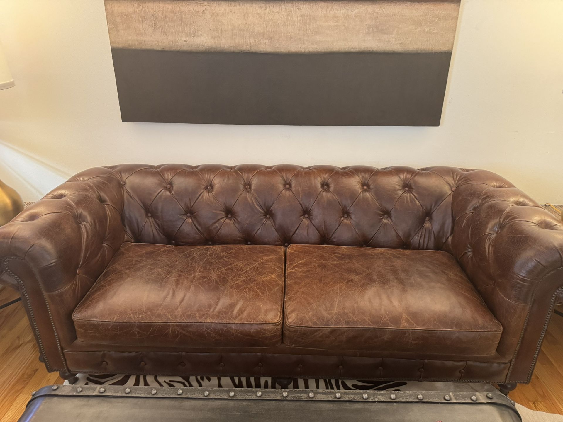 Remington Chesterfield Leather Sofa