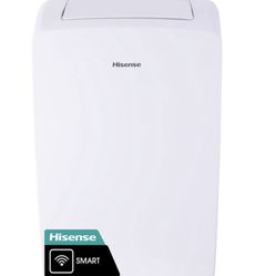 HISENSE 7000-BTU DOE (115-Volt) White Vented Wi-Fi enabled Portable Air Conditioner with Remote Cools 300-sq ft MSRP:$399.00