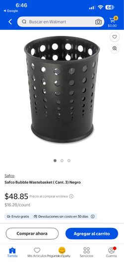 Safco bubble wastebasket