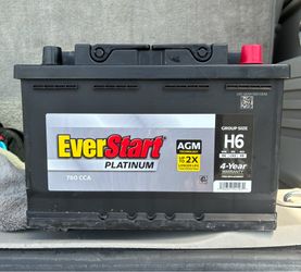 New EverStart Platinum AGM Battery, Group Size H6