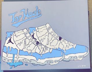 Painting Jordan concord 11 Tar Heels