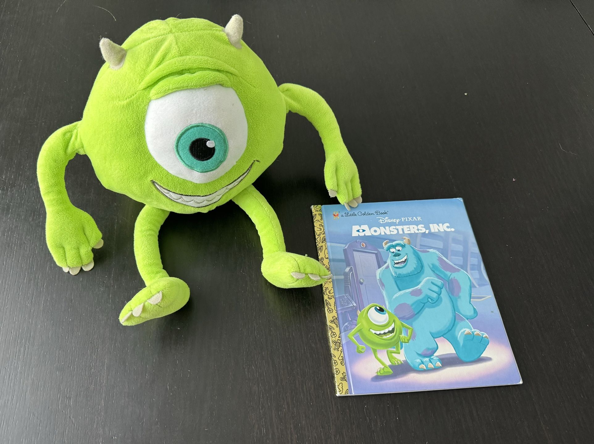 Disney Pixar Monsters, Inc. golden book and plush- in EUC!