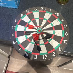Mini Wooden Dart Board 