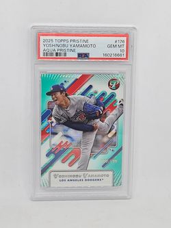 2025 TOPPS PRISTINE | AQUA PRISTINEYOSHINOBU YAMAMOTO 176#100/199 PSA 10