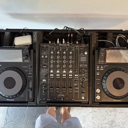 Pioneer DJM-900NXS2 + (2) XDJ-1000 + Odyssey FZ12CDJWXD2BL Coffin | Rekordbox LINK | Clean | LA/OC
