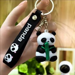 Panda Keychain with Wrist Strap