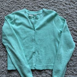 Girls Size M (6-8) Sea Green Light Sweater