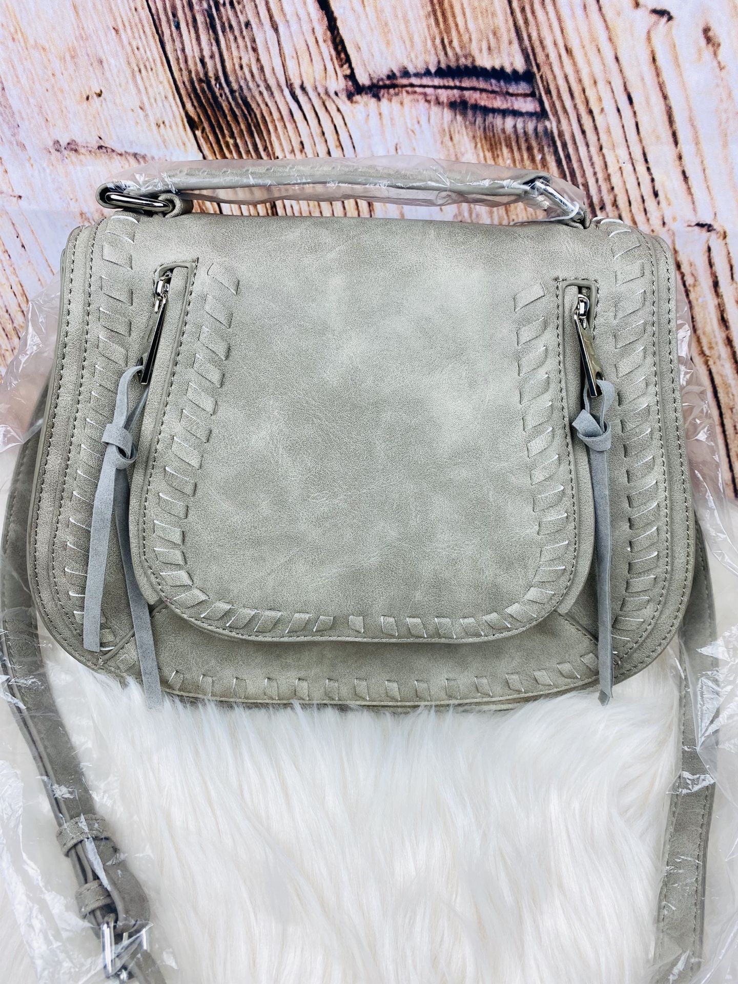 Gray Crossbody Bag