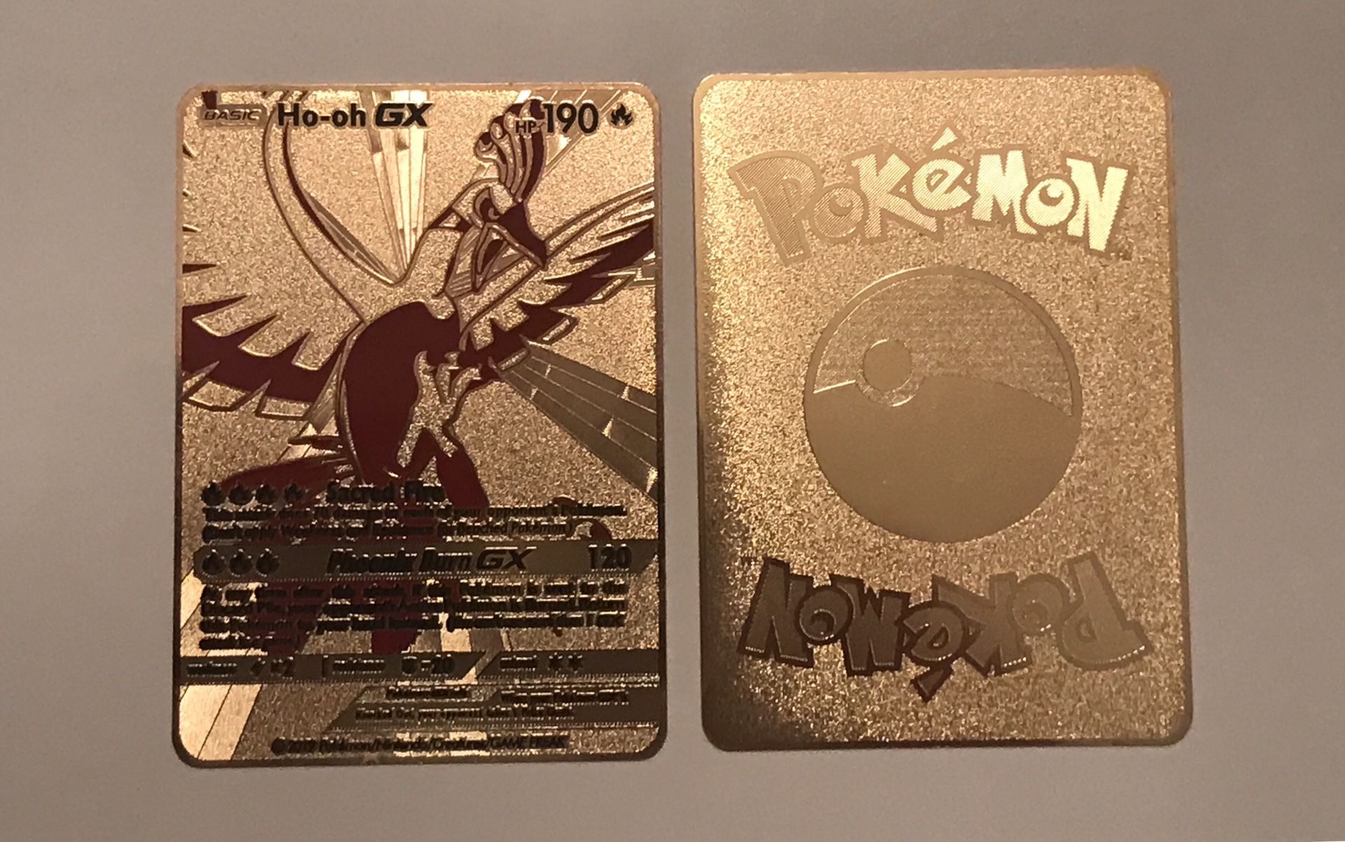 Ho-oh GX Metal Pokemon Card
