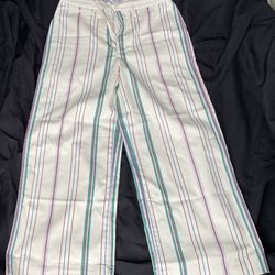 MADE WELL - STRIPED CREAM JEANS, never worn, tags attached, size 28