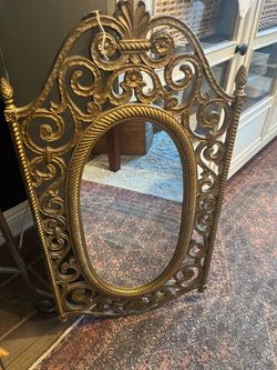 Ornate Gold  Oval Mirror