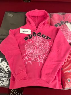 Hot pink sp5der hoodie size S