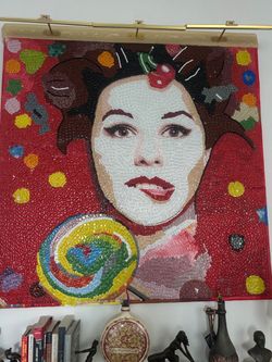 👩🏻‍🎨🔥🔥🤩”🍭Sweet Dreams”🫦🍬Awesome Unique Master PieceLarge Mosaic Wall Art Geisha Portrait