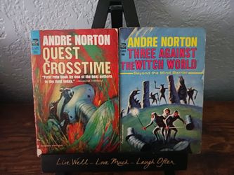 X2 Vintage 1965 Andre Norton: Quest Crosstime, Three Against the Witch World 
