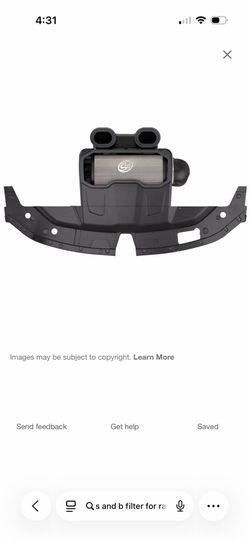 S and B cold air intake for RAM TRX
