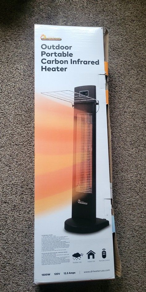 Outdoor portable carbon infrared heater
