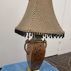 Antique Painted Metal Lamp