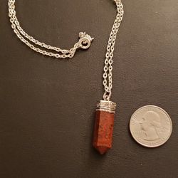 Red Jasper Hexagonal Necklace 