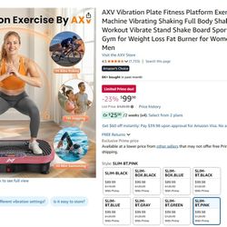 AXV Full Body Vibration Plate Exercise Machine