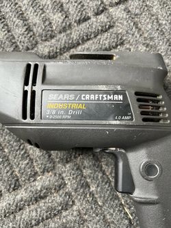 Vintage Sears Craftsman Industrial 3/8 in Corded Drill