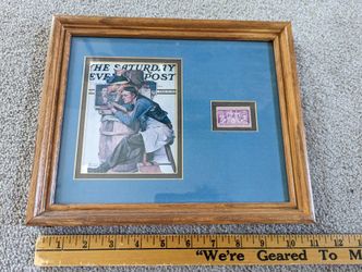 Norman Rockwell Print And 3 Cent Stamp