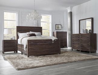 Upscale solid wood Ca King bedframe by Modus International