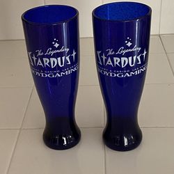 STARDUST HOTEL & CASINO PLASTIC COCKTAIL GLASSES COLLECTIBLE