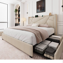 King Bed &  Mattress, 14 inch hybrid memory foam