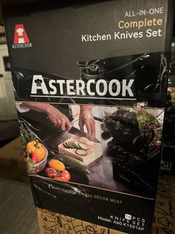Astercook 15-Piece Complete Kitchen Knife Set